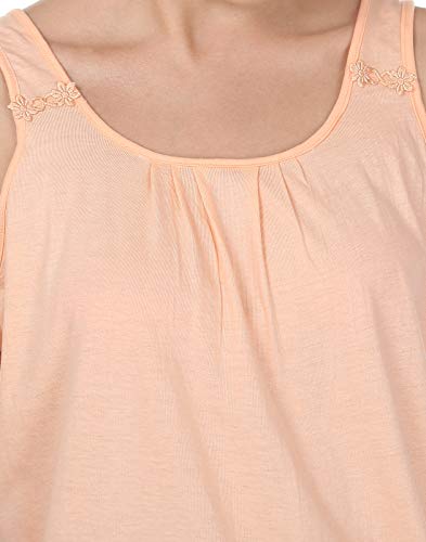 BLAZON Women's Cotton Nighty Slip Set of 2 (Peach & Purple)