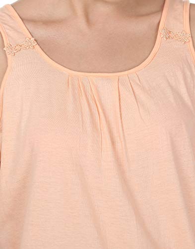 BLAZON Women's Cotton Nighty Slip Set of 2 (Peach & Yellow)