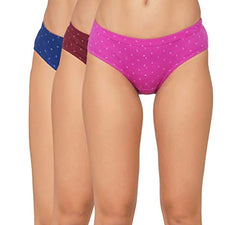 BLAZON Women's Mid Rise Hipster Cresent Printed Premium Soft Skin (Inner-Elastic) Panty