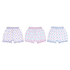 BLAZON Toddlers/Girls Cotton Hosiery Bloomer Shorts Combo Pack of 3 White Printed (Availabe Sizes: 60cm, 65cm, 70cm, 75cm)