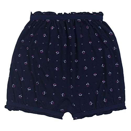 BLAZON Toddlers/Kids/Baby Girls Cotton Hosiery Bloomer Shorts Combo Pack of 3 Printed Dark Base Colour (Availabe Sizes: 45cm, 50cm, 55cm) - UMBEL (Black, Brown, Navy Blue)