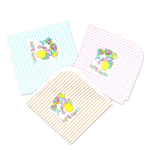 Blazon Reusable Unisex Baby Cloth Wipes - Blue Pink Brown