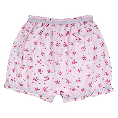 BLAZON Toddlers/Kids/Baby Girls Cotton Hosiery Bloomer Shorts Combo Pack of 3 Light Base Colour Printed (Availabe Sizes: 45cm, 50cm, 55cm) - VINTAGE (Off White, Sea Green, Baby Pink)