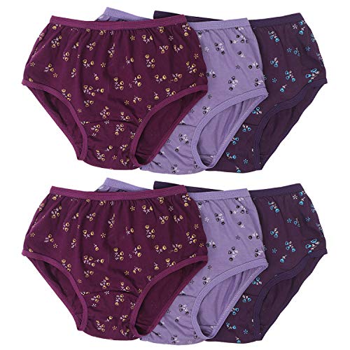 BLAZON Toddlers/Kids/Baby Girls Junior Panty Dark Base| 100% Super Combed Cotton Knits Hosiery | Floral Print | Combo Pack of 6 | Sizes: 45cm, 50cm, 55cm, 60cm, 65cm, 70cm, 75cm